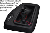 RED STITCHING FITS BMW X1 E84 09-12 AUTOMATIC LEATHER GEAR GAITER CUSTOM NEW
