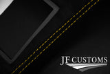 YELLOW STITCH SUEDE DASH CONSOLE RADIO SURROUND COVER FOR NISSAN 350Z 33Z 03-09
