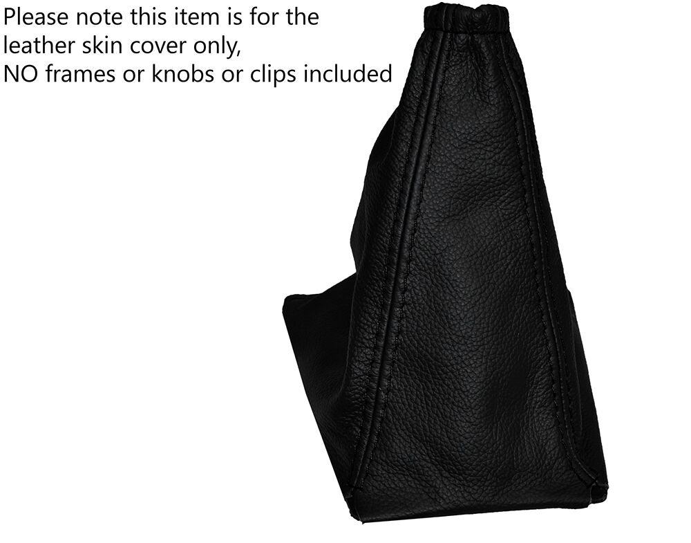 BLACK STITCHING LEATHER SKIN GEAR GAITER FITS PEUGEOT 505 1979-1985 CUSTOM NEW