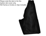 BLACK STITCHING LEATHER SKIN GEAR GAITER FITS PEUGEOT 505 1979-1985 CUSTOM NEW