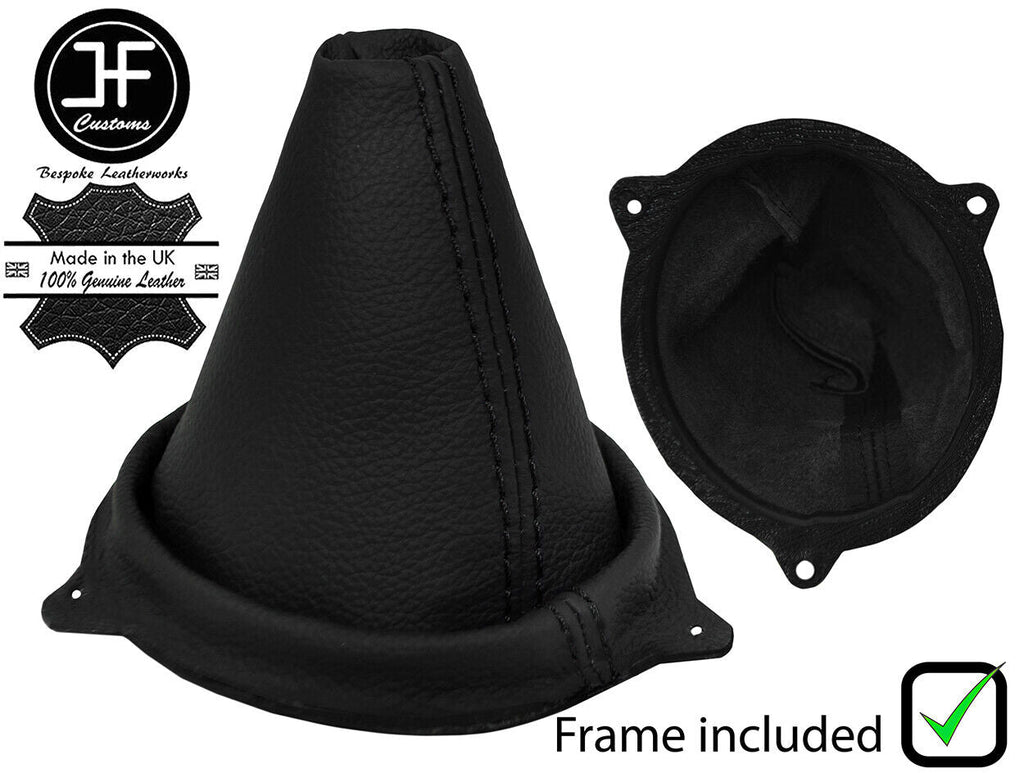 BLACK STITCH LEATHER GEAR  GAITER + PLASTIC FRAME FOR MG ZT ZT-T 1999-2005