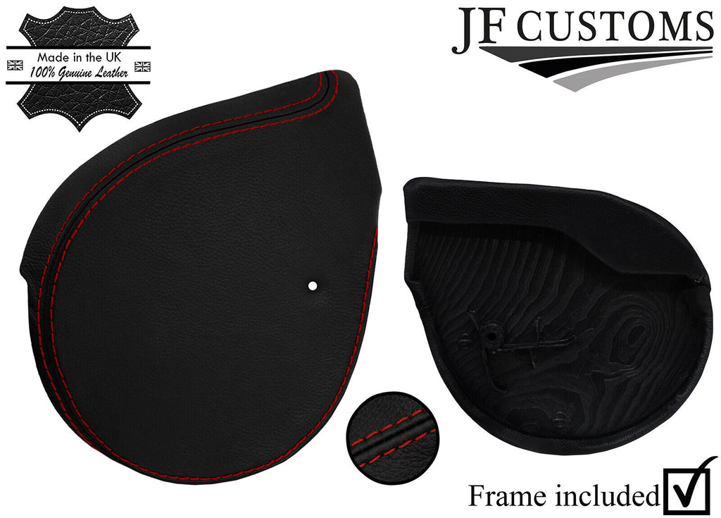 D RED STITCH LEATHER HANDBRAKE TRIM COVER+FRAME FOR CITROEN JUMPER MK3 06-19