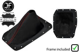 RED STITCH LEATHER GEAR GAITER+PLASTIC FRAME BRACKET FITS NISSAN 300ZX 89-96