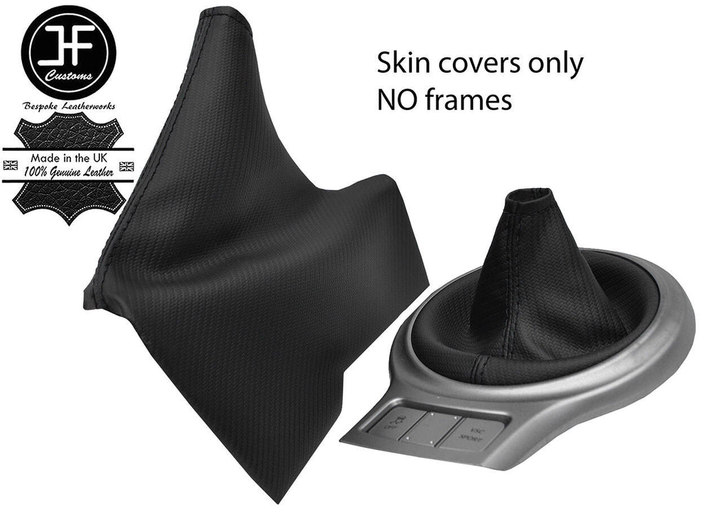 BLACK STITCH CARBON FIBER VINYL GAITER SET FOR TOYOTA GT86 SUBARU BRZ 12-17