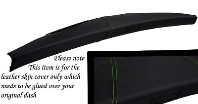 GREEN STITCH FITS MINI CLASSIC ROVER COOPER AUSTIN DASH LEATHER COVER ONLY