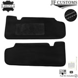 WHITE CROSS STITCH ITALIAN LEATHER 2X SUN VISOR COVERS FOR NISSAN 350Z 33Z 03-09