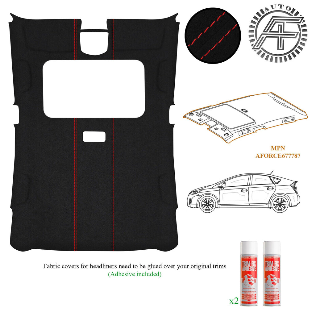 LUXE SUEDE HEADLINER COVER WITH SUN ROOF FITS TOYOTA PRIUS XW30 09-15 CUSTOM NEW