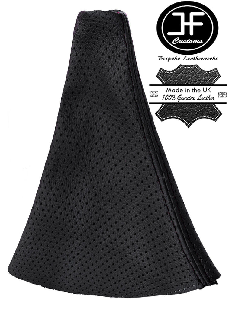 BLACK STITCH PERFORATED LEATHER GEAR GAITER FOR LAND ROVER FREELANDER 03-05