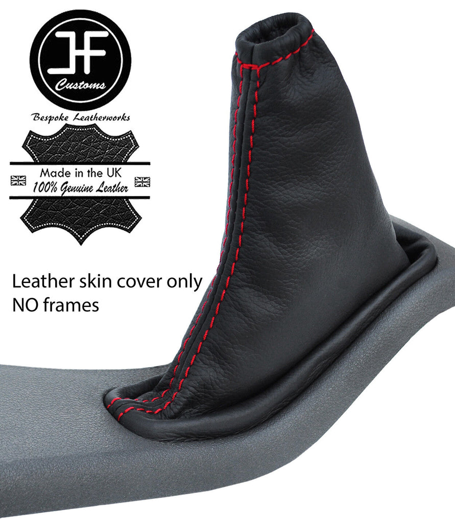 RED STITCH TOP GRAIN LEATHER HANDBRAKE GAITER FITS FORD FOCUS MK2 2005-2007