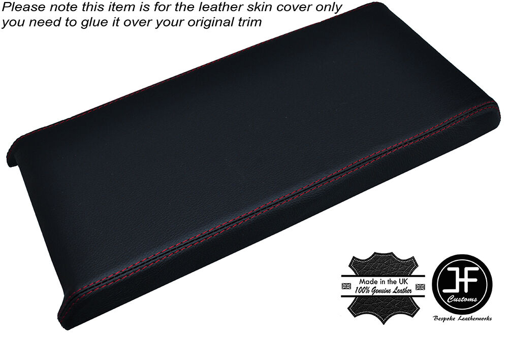 RED STITCHING ARMREST LID LEATHER SKIN COVER FITS CORVETTE C4 1984-1990