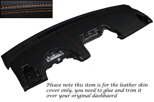 ORANGE STITCH DASH LEATHER SKIN COVER FITS SMART FORTWO PASSION CITY 451 07-10