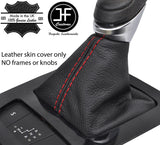RED STITCH TOP GRAIN LEATHER AUTO AUTOMATIC GEAR GAITER FOR PEUGEOT 508 11-17