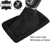 BLACK STITCH AUTO AUTOMATIC REAL SUEDE GEAR GAITER FITS HYUNDAI SANTA FE 13-18