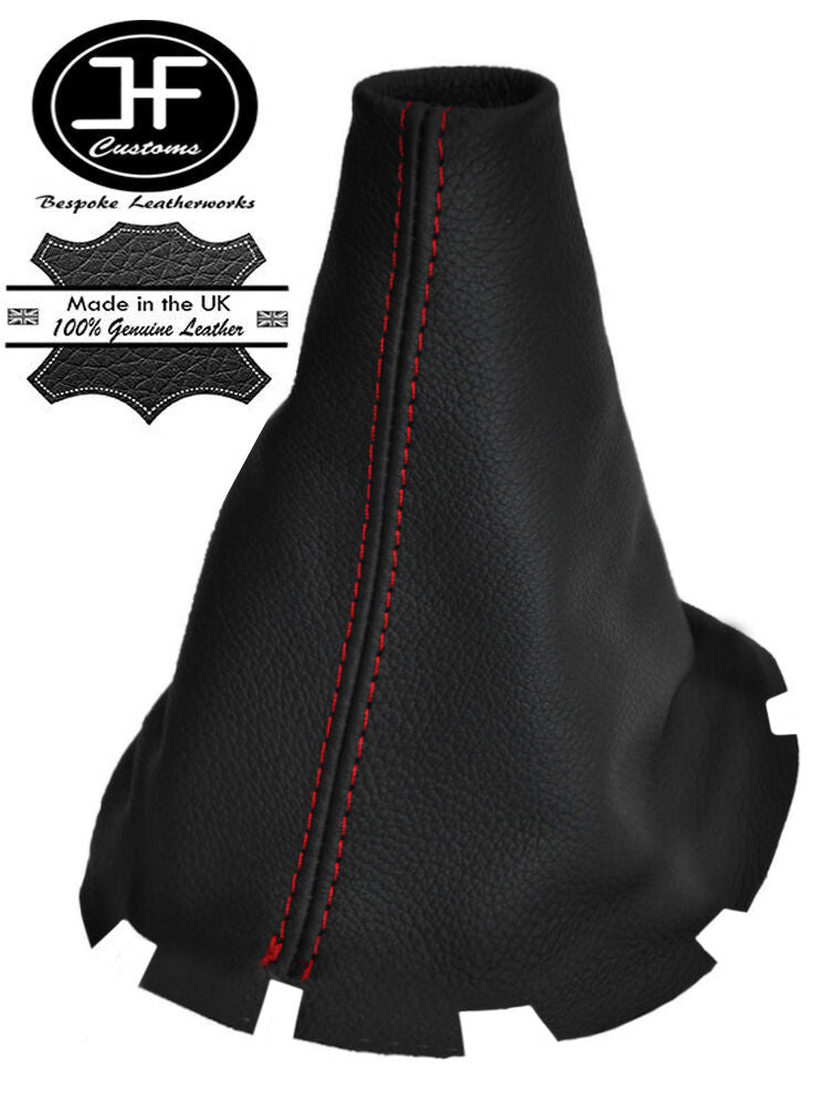 RED STITCHING LEATHER GEAR STICK GAITER FITS MAZDA 2 DEMIO 2002-2007 CUSTOM NEW