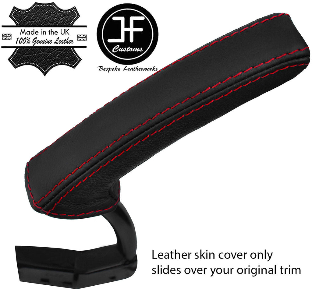 RED STITCH TOP GRAIN LEATHER HANDBRAKE HANDLE COVER FOR SAAB 93 9-3 03-12