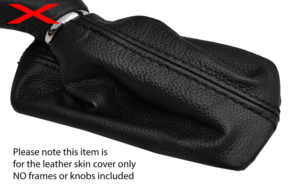 BLACK STITCH AUTO AUTOMATIC LEATHER GEAR GAITER FITS KIA SPORTAGE 2010-2014