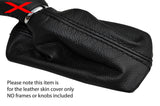 BLACK STITCH AUTO AUTOMATIC LEATHER GEAR GAITER FITS KIA SPORTAGE 2010-2014