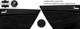 BLACK STITCHING 2X REAR DOOR CARD TRIM LEATHER COVERS FITS SUBARU XV 2012-2016