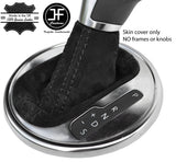 BLACK STITCH DSG AUTOMATIC REAL SUEDE GEAR GAITER FITS VW BEETLE 2012-2018