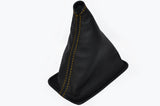 YELLOW STITCH LEATHER GEAR GAITER FITS TOYOTA COROLLA E12 LEVIN ZZE122R 01-07