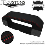 RED STITCH LEATHER SPEEDO SURROUND HOOD COVER FOR LAND ROVER DISCOVERY MK1