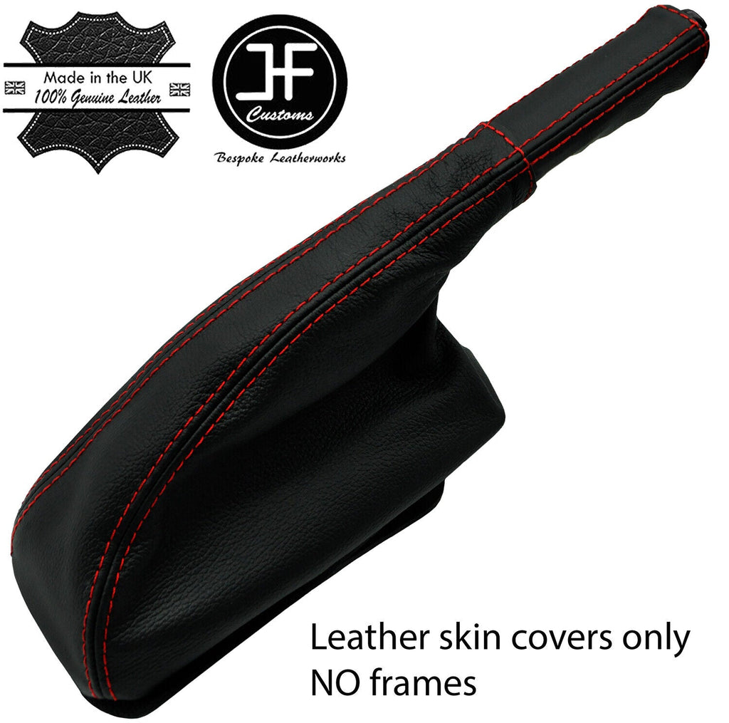 RED STITCH HANDBRAKE GAITER OVER RUBBER+HANDBRAKE HANDLE FOR FORD GRANADA MK1