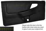 YELLOW STITCH 2X FULL DOOR CARD SKIN COVER FITS FORD SIERRA RS COSWORTH 3 DOOR
