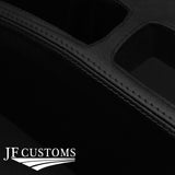 BLACK STITCH CENTRE CONSOLE TRIM LEATHER COVER FITS ALFA ROMEO 156 98-03