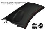 RED STITCH 2X REAR C PILLAR LEATHER COVERS FITS SUBARU IMPREZA WRX STI 02-07