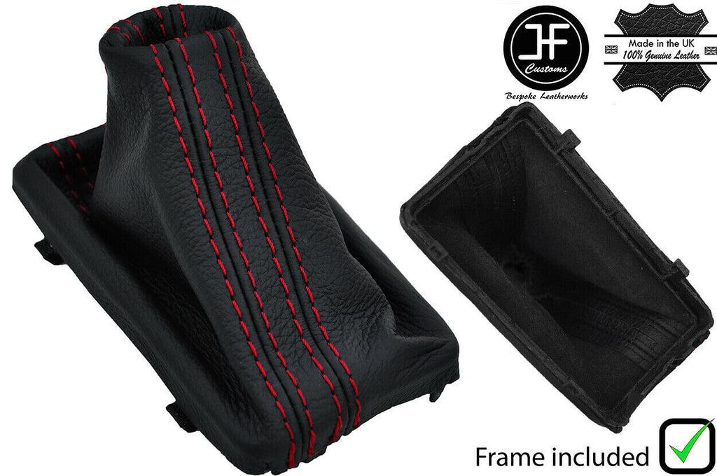 RED STITCH LEATHER AUTOMATIC GEAR+PLASTIC FRAME FITS AUDI A6 S6 C7 11-18