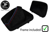 BLACK & TRI STITCH SUEDE GEAR + PLASTIC FRAME FOR BMW 3 SERIES E36 3 91-99