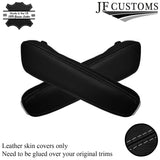 GREY STITCHING FITS BMW E34 E32 2X LEATHER ARMREST SKIN COVERS ONLY CUSTOM NEW