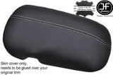 SILVER STITCH CARBON FIBER VINYL ARMREST LID COVER FITS FORD MUSTANG 2015-2017
