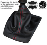 RED STITCH TOP GRAIN LEATHER MANUAL GEAR GAITER FITS JEEP COMPASS 2009-2016