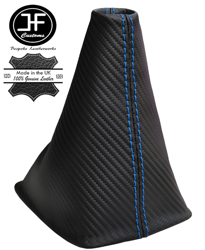 BLUE STITCHING CARBON FIBER VINYL GEAR GAITER FITS S15 200SX SILVIA 1999-2003