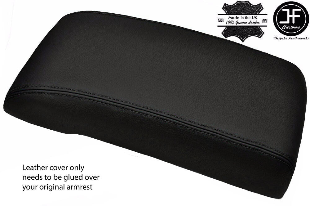 BLACK STITCH GENUINE LEATHER ARMREST COVER FITS FORD MONDEO 2003-2006 CUSTOM NEW