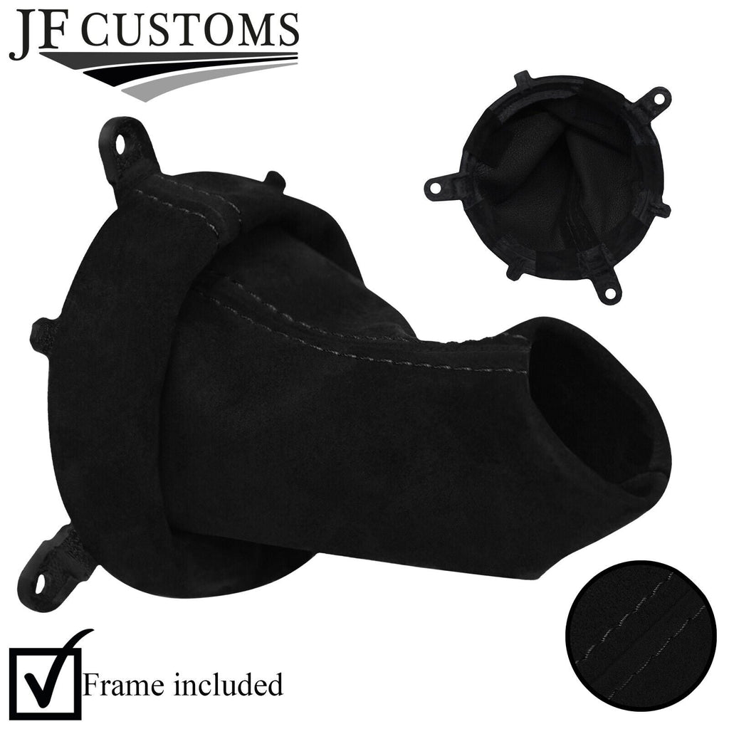 BLACK STITCH BLACK SUEDE GEAR GAITER FITS HONDA CIVIC EP3 TYPE R 01-05+FRAME