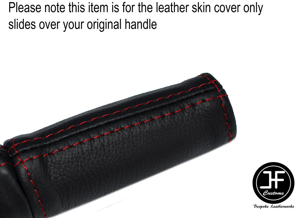 RED STITCH HANDBRAKE HANDLE LEATHER SKIN COVER FITS TESLA ROADSTER 2008-2013
