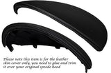 GREY STITCH SPEEDO HOOD LEATHER COVER FITS FIAT PUNTO GRANDE ABARTH EVO 10-14