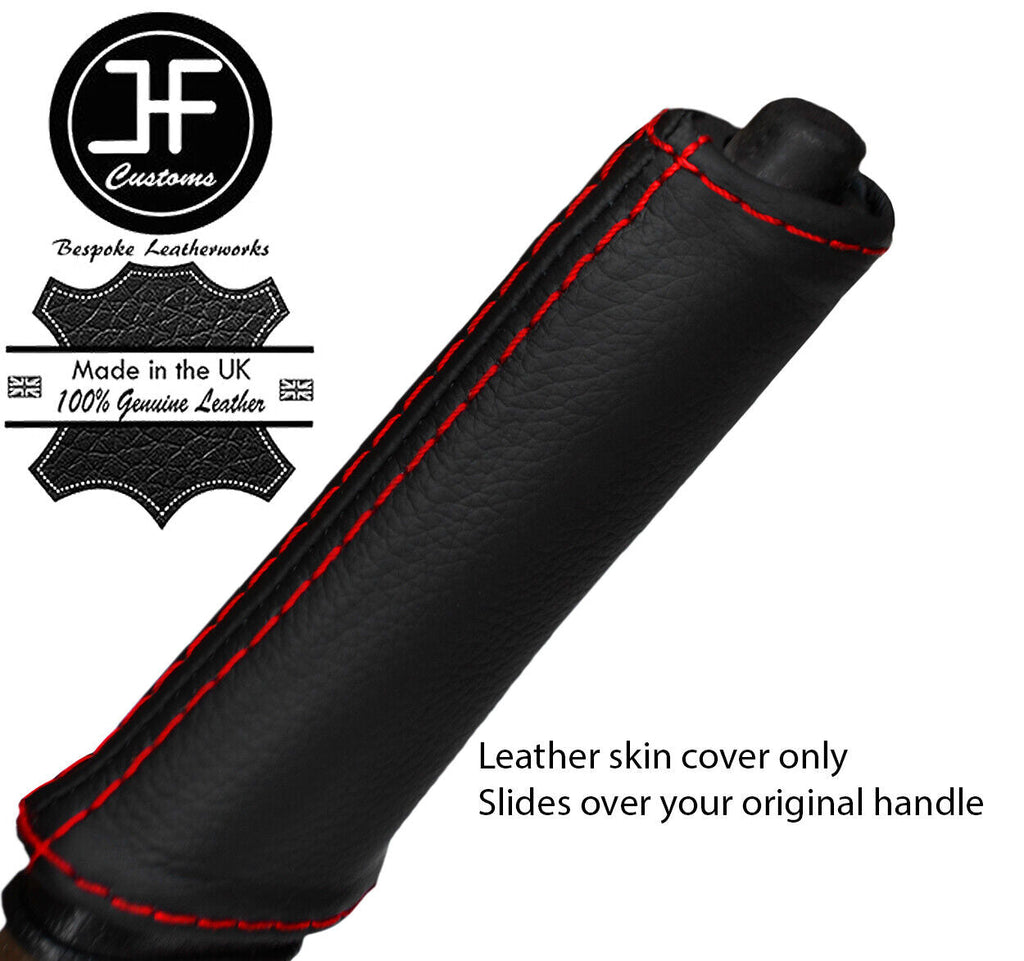RED STICH LEATHER HANDBRAKE HANDLE COVER FOR FORD MONDEO MK1 MK2 93-00 STYLE2