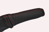 red stitching FITS JAGUAR X TYPE 01-09  HANDBRAKE HANDLE LEATHER COVER ONLY