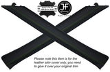 GREEN STITCH 2X A PILLAR LEATHER SKIN COVER FITS MITSUBISHI COLT 2004-2012
