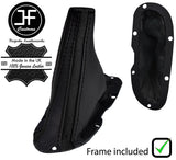 BLACK&BLACK STRIPE LEATHER HANDBRAKE GAITER+PLASTIC FRAME FOR DODGE VIPER 03-06
