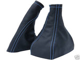 BLUE STITCH FITS OPEL VAUXHALL HOLDEN ASTRA MK4 G COUPE TS LTHR GEAR&HANDBRAKE