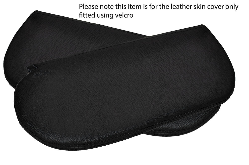 BLACK STITCH 2X SUN VISORS LEATHER SKIN COVERS FITS CORVETTE C3 1978-1982