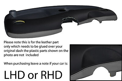 black & grey 2 TONE FITS SMART FORTWO PASSION CITY PULSE 98-07 DASH LTHR COVER
