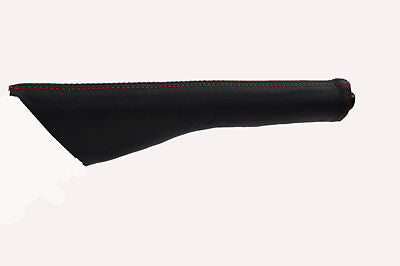 red stitch FITS VW TOURAN 2003-2011 HANDBRAKE LEATHER GAITER COVER CUSTOM NEW