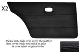 BLACK STITCH 2X REAR DOOR CARDS SKIN COVER FITS VW GOLF MK1 JETTA CADDY MK1 5DR