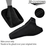 GREY STITCH SUEDE GEAR+HANDBRAKE SET COVER FOR SUBARU IMPREZA WRX STI 05-07