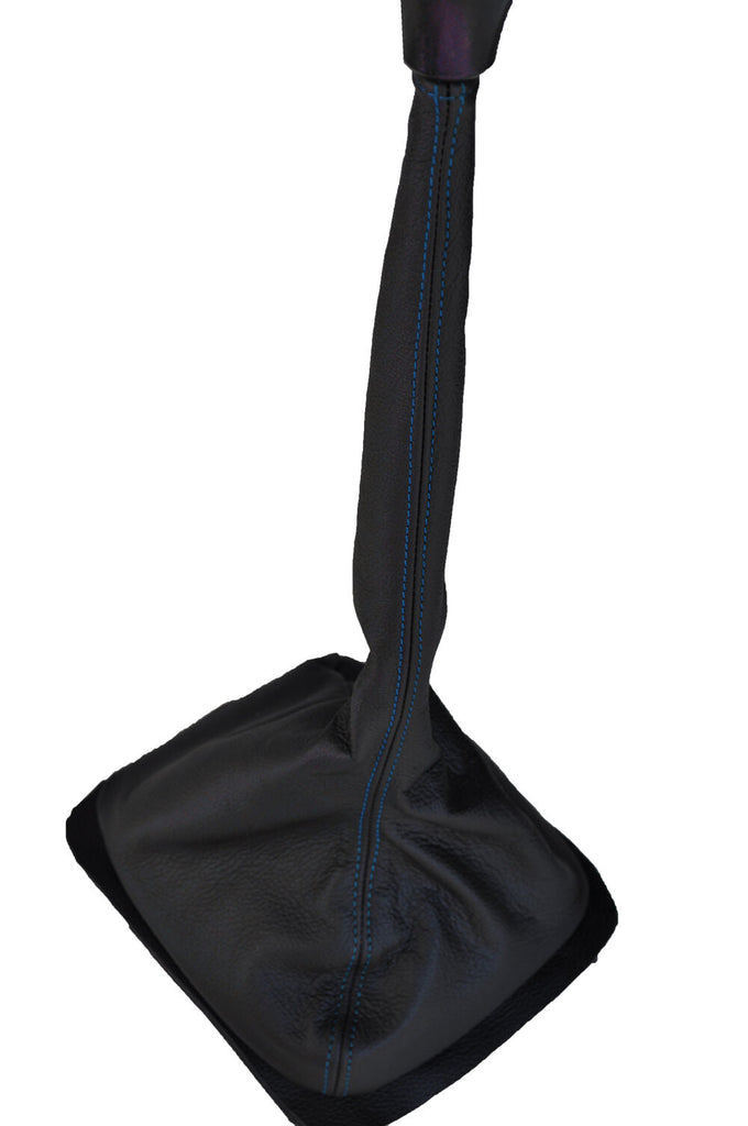 BLUE STITCH LONG LEATHER GEAR GAITER FITS VW T25 BUS VAN VANAGON WESTFALIA